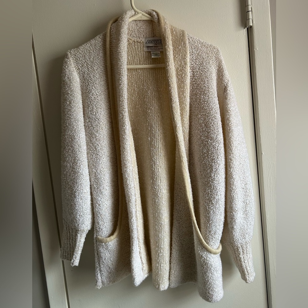 Cozy Cream Open-Front Cardigan Vintage by Sideffects